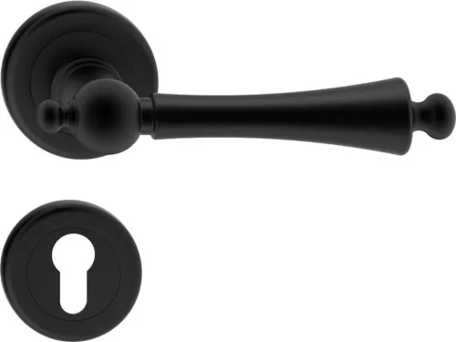 OLIVIA R ajtókilincs klasszikus rozettás fekete PZ