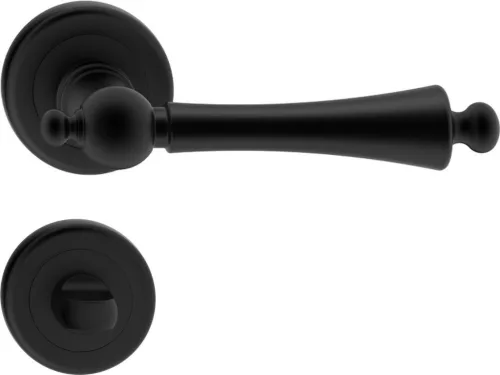 OLIVIA R ajtókilincs klasszikus rozettás fekete WC