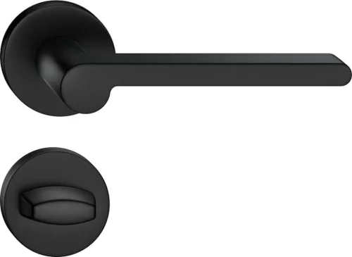 PANDORA ajtókilincs kerek R rozettás fekete - CORONA PREMIUM WC