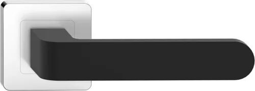 RIO ajtókilincs kerek rozettás fekete króm alapon Csak kilincs felső rozettán