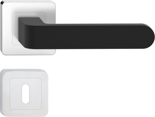 RIO ajtókilincs kerek rozettás fekete króm alapon BB