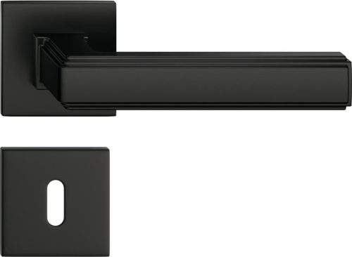 ROYAL ajtóajtókilincs szögletes rozettás Q SLIM fekete - CORONA PREMIUM BB