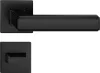 ROYAL ajtóajtókilincs szögletes rozettás Q SLIM fekete - CORONA PREMIUM WC