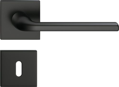 SCANDI ajtóajtókilincs négyzet alakú rozettás Q SLIM vékony fekete - CORONA PREMIUM BB
