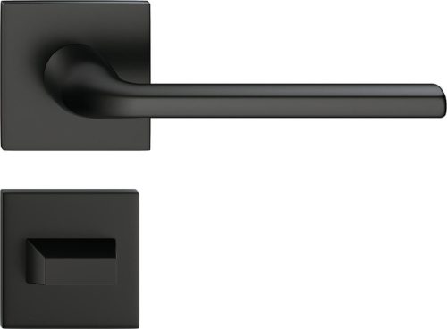 SCANDI ajtóajtókilincs négyzet alakú rozettás Q SLIM vékony fekete - CORONA PREMIUM WC