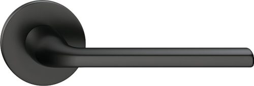 SCANDI ajtókilincs kerek rozettás R SLIM vékony fekete - CORONA PREMIUM Csak kilincs felső rozettán