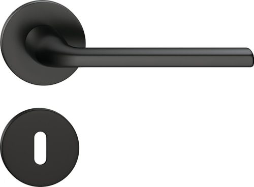 SCANDI ajtókilincs kerek rozettás R SLIM vékony fekete - CORONA PREMIUM BB