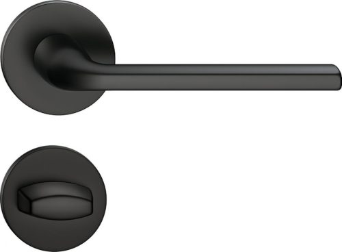 SCANDI ajtókilincs kerek rozettás R SLIM vékony fekete - CORONA PREMIUM WC