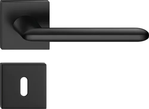 SPARK Q ajtóajtókilincs szögletes rozettás fekete - CORONA PREMIUM BB