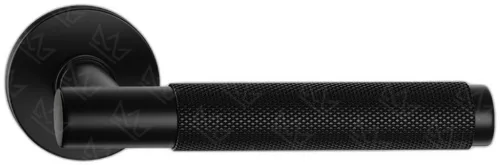 TIME ajtókilincs kerek rozettás R SLIM fekete - CORONA PREMIUM Csak kilincs felső rozettán