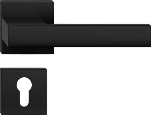 TOTAL ajtóajtókilincs szögletes rozettás fekete PZ