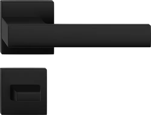 TOTAL ajtóajtókilincs szögletes rozettás fekete WC