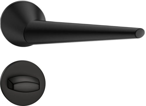 UNICA ajtókilincs kerek rozettás R SLIM vékony fekete - CORONA PREMIUM WC