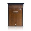 Mailbox Posta I. Wood decor Black-Gold oak