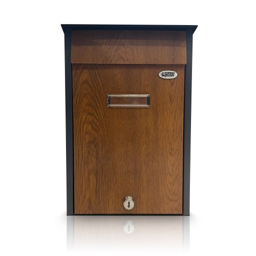 Mailbox Posta I. Wood decor Black-Gold oak