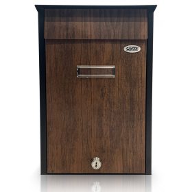 Cutie poștală Posta I. Decor lemn Negru-Nuc