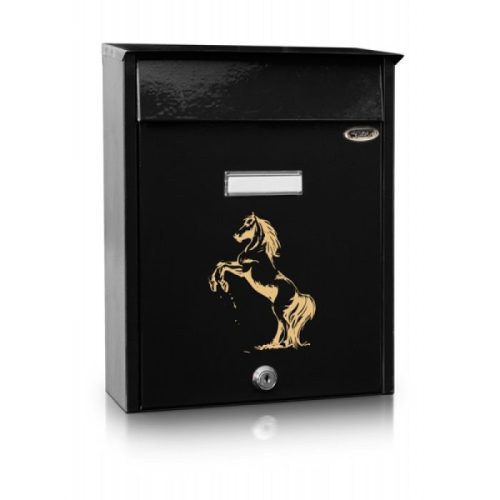 Mailbox Posta II. Horse motive Black