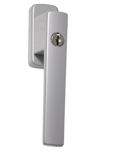 Large window handle Lockable Rectangular F1 Silver