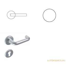 Ubul U förmiger Runder F1 Alu Silber BB Knopf/Türknauf