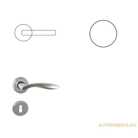Detroit Kreis F1 Aluminium Silber PZ Knopf/Türknauf