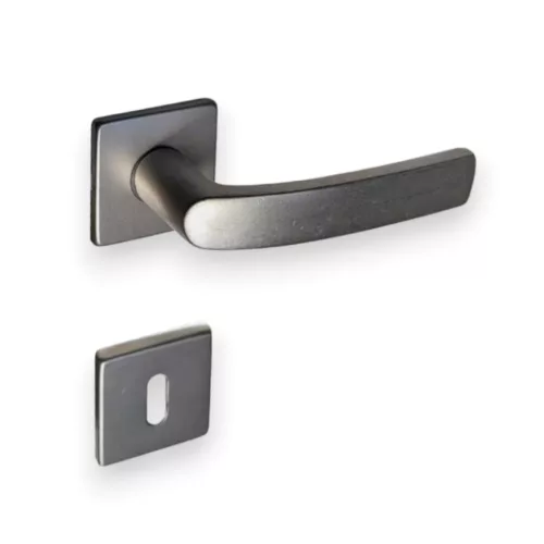 Mâner modern pătrat al ușii din argintiu F1 cu arcuri