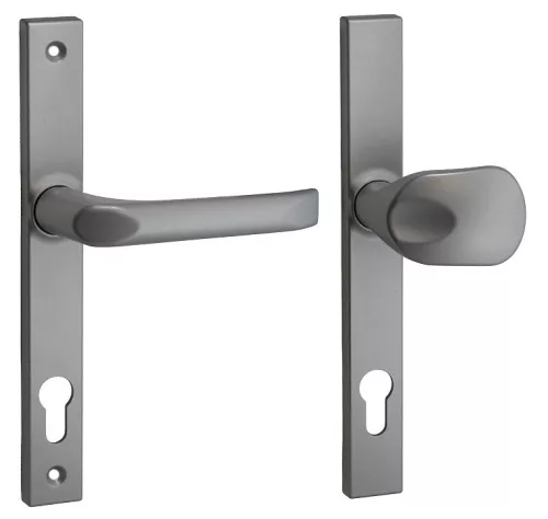 Felix szögletes Biztonsági Bejárati Gomb/ajtókilincs Silver Ezüst 90mm PZ