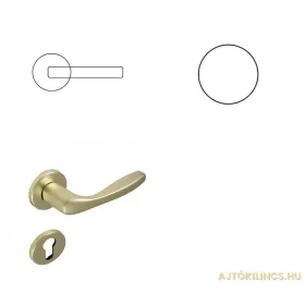 Cala Kreis F2 Alu Champagner BB Knopf/Türknauf