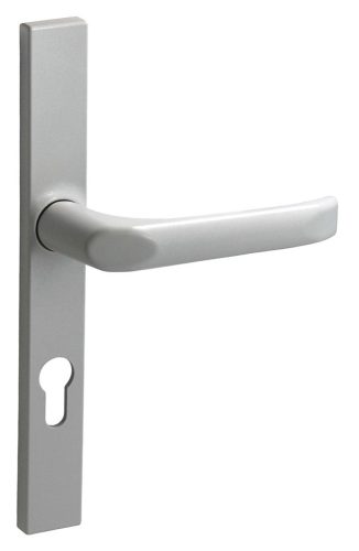 Felix szögletes Biztonsági Bejárati ajtókilincs 9006 Fehér alumínium 72mm PZ