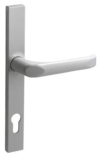 Felix szögletes Biztonsági Bejárati ajtókilincs 9006 Fehér alumínium 92mm PZ
