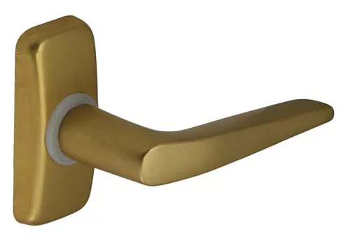 Alu 410 okenná kľučka F3 zlatá v tvare "L".