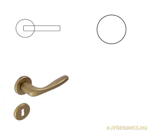 Cala Kreis F4 Alu Bronze BB Knopf/Türknauf