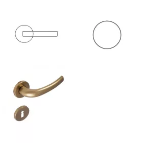 Pira Kreis F4 Alu Bronze BB Knopf/Türknauf