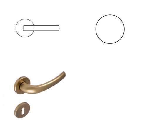 Pira F2 aluminiu Bronz PZ Buton/Mâner