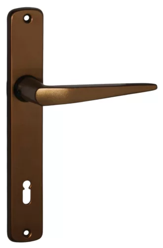 Alu 410 Pajzsos Ajtókilincs F4 bronz 90 mm BB