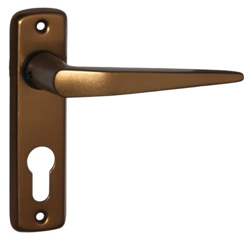 Alu 410 Pajzsos Ajtókilincs F4 bronz 55 mm PZ