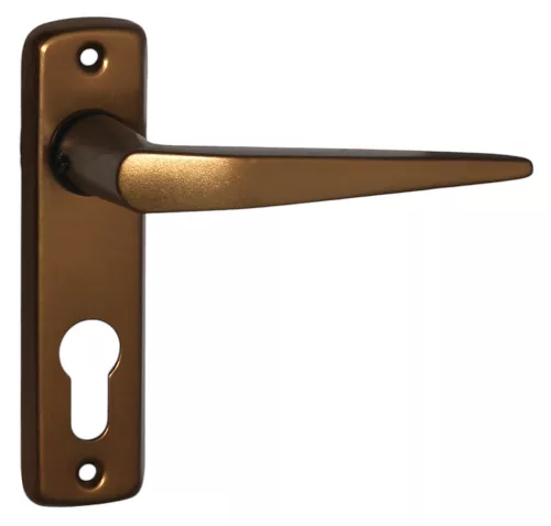 Alu 410 Pajzsos Ajtókilincs F4 bronz 55 mm PZ