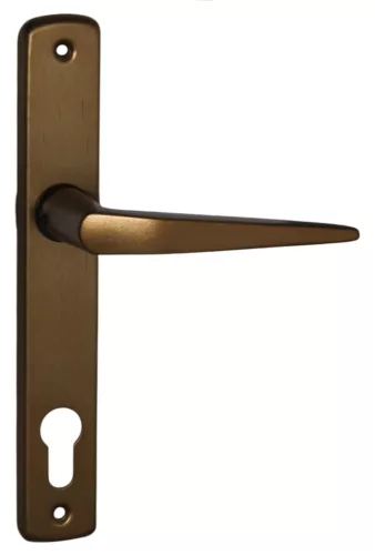 Alu 410 Pajzsos Ajtókilincs F4 Bronz 92 mm PZ