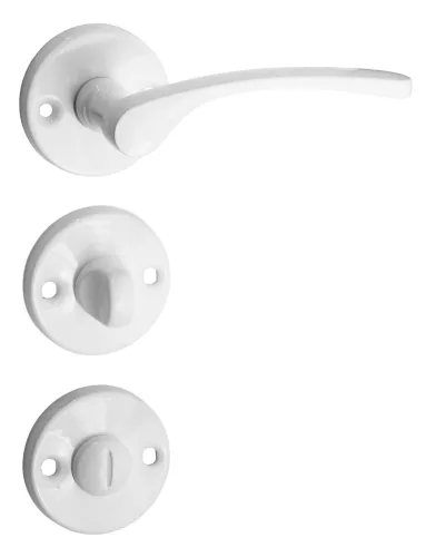 Lana Biela okrúhla rozeta kľučka dverí WC