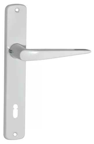 Alu 410 Pajzsos Ajtókilincs Fehér 90 mm BB