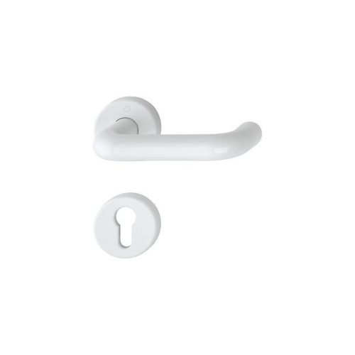 Plastic Rounded Door Handle White color Normal / Cylinder Lower Lock Cover