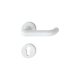 Plastic Rounded Door Handle White color Normal / Cylinder Lower Lock Cover