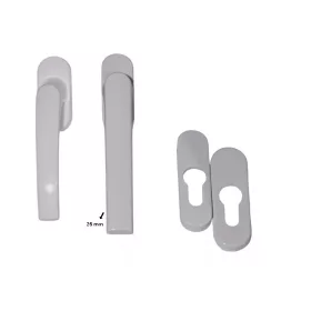   Mâner fereastră mare Obloane/Pereche obișnuită Alb + PZ Rozetă ovală