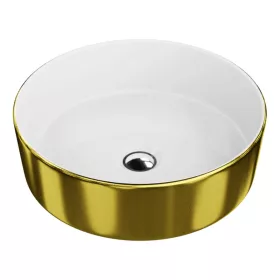 Lavita MERIDA GOLD/WHITE Mosdókagyló, fehér/arany