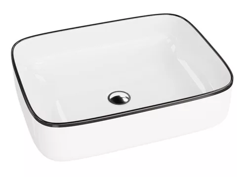 Lavita GALERA BLACK LINE Mosdókagyló, fehér