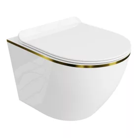 Lavita SOFI SLIM GOLD LINE WC, fehér