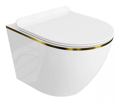 Lavita SOFI SLIM GOLD LINE WC, fehér