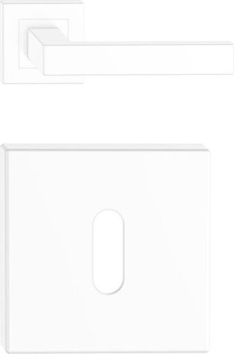 TOPAZ NÉGYZET ALAKÚ AJTÓajtókilincs FEHÉRRE FESTVE BB