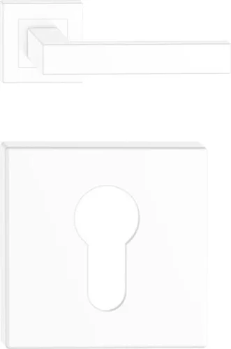 TOPAZ NÉGYZET ALAKÚ AJTÓajtókilincs FEHÉRRE FESTVE PZ