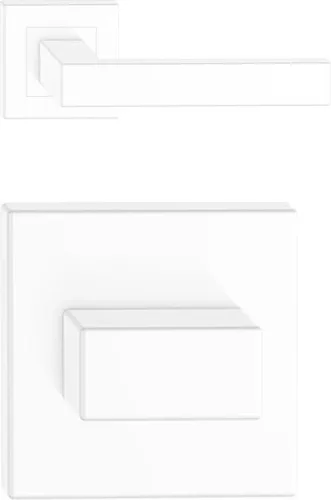 TOPAZ NÉGYZET ALAKÚ AJTÓajtókilincs FEHÉRRE FESTVE WC