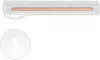 ELEGANZA/ELEGANT ajtókilincs kerek talpú R - 6mm-es talpú FIT fehér díszbetét réz színű BB